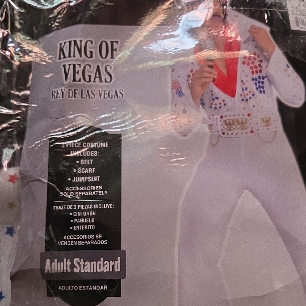 King of Vegas Costume Elvis Hair Sunglasses New Adult